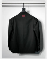 Structured Wool Blazer with Slits