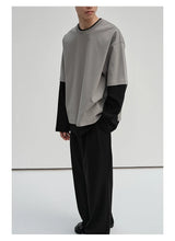 Waist-Adjustable Striped Flared Merino Wool Pants