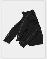 Dark Matte High Collar Zip Jacket