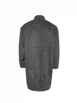 Pleated Back Wrap Cocoon Coat