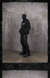 Distressed Printed Hellbound Wing Hoodie