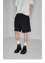 Plaid Multi-Pocket Elastic Waist Shorts