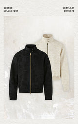 Men's Linen Floral Jacquard Harrington Jacket