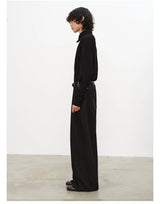 Curved Knife Pleated Wrinkle-resistant Pants