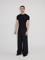 Elastic Waist Suit Pants