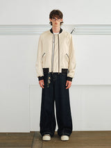 Men's Versatile Dual-Zip Satin-Reflective MA1 Bomber
