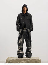 Tiger Sequin Boxy Cropped Denim Jacket