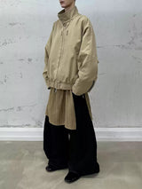Modified Detachable Hood Batwing Harrington Jacket