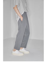 Drapey Stretchy Elastic Waist Cropped Pants