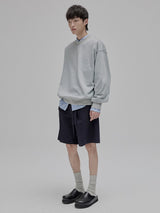 Draped Drawstring Wide Shorts