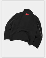 Dark Matte High Collar Zip Jacket