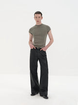 Lightweight Ribbed Short Sleeves