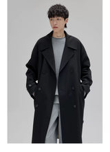 Double Breasted Long Trench Coat