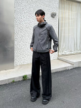 Men's Drawstring Waist Flared Suit Pants