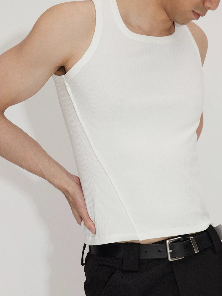 Stretchy Fitted U-Neck Tank Tops