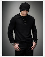 Fitted Dark Tailored Merino Cashmere Sweater