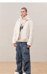Clean Washed Wide Leg Cargo Jeans