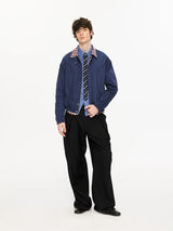 Houndstooth Harrington Jacket