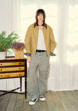 Men's Loose Brushed Cotton Cargo Pants