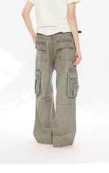 Men's Loose Brushed Cotton Cargo Pants