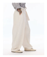 Oversized High-Waisted Curved Sweatpants