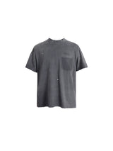 Hand Cut Distressed Pocket Print Tee