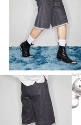 Vintage Y2K Riveted Frayed Cargo Shorts