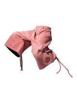 Oversized Adjustable Bow Pink-Washed Denim Shorts