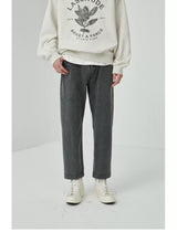 Vintage Washed Straight Ankle Jeans