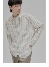 Blue White Striped Pocket Shirt