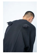 Men's Black Rhinestone Devil Wing Sweatshirt