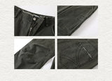 Men's Distressed Frayed Cargo Pants