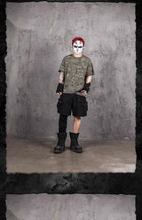K.I.A. Hand-Cut Distressed Camo Tee