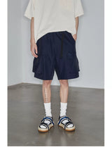 Magnetic Belted Elastic Multi-pocket Shorts