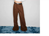 Vintage Riveted Flared Wool Cargo Pants