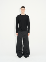 Comfortable Rippled Wool Long Sleeve Top