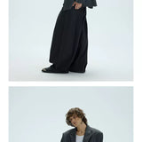 Two-Tone Distressed Oversized Casual Blazer