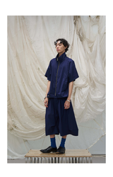 Pleated Draped Cropped Dress Pants