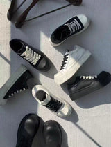 Leather Platform Casual Sneakers