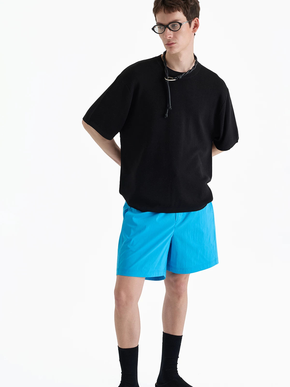 Supima Nylon Blend Drawstring Shorts