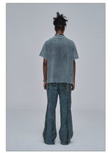 American Wide-Leg Washed Dirtyfit Jeans