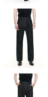 Charcoal Pleated Naples Casual Pants