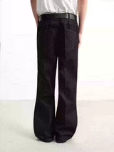 Double Waist Flared Denim Jeans