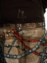 Vintage Honeysuckle Brown Horsehair Leather Belt
