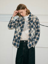 Men's Long Sleeve Splatter Plaid Shirt