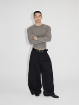 Lightweight Ribbed Knit Long Sleeve