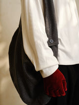 Wide Strap Checkered Crossbody Hobo Bag