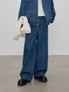 13 Oz Washed Straight Leg Jeans