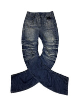 Men's Ice Blue Distressed Curved Jeans