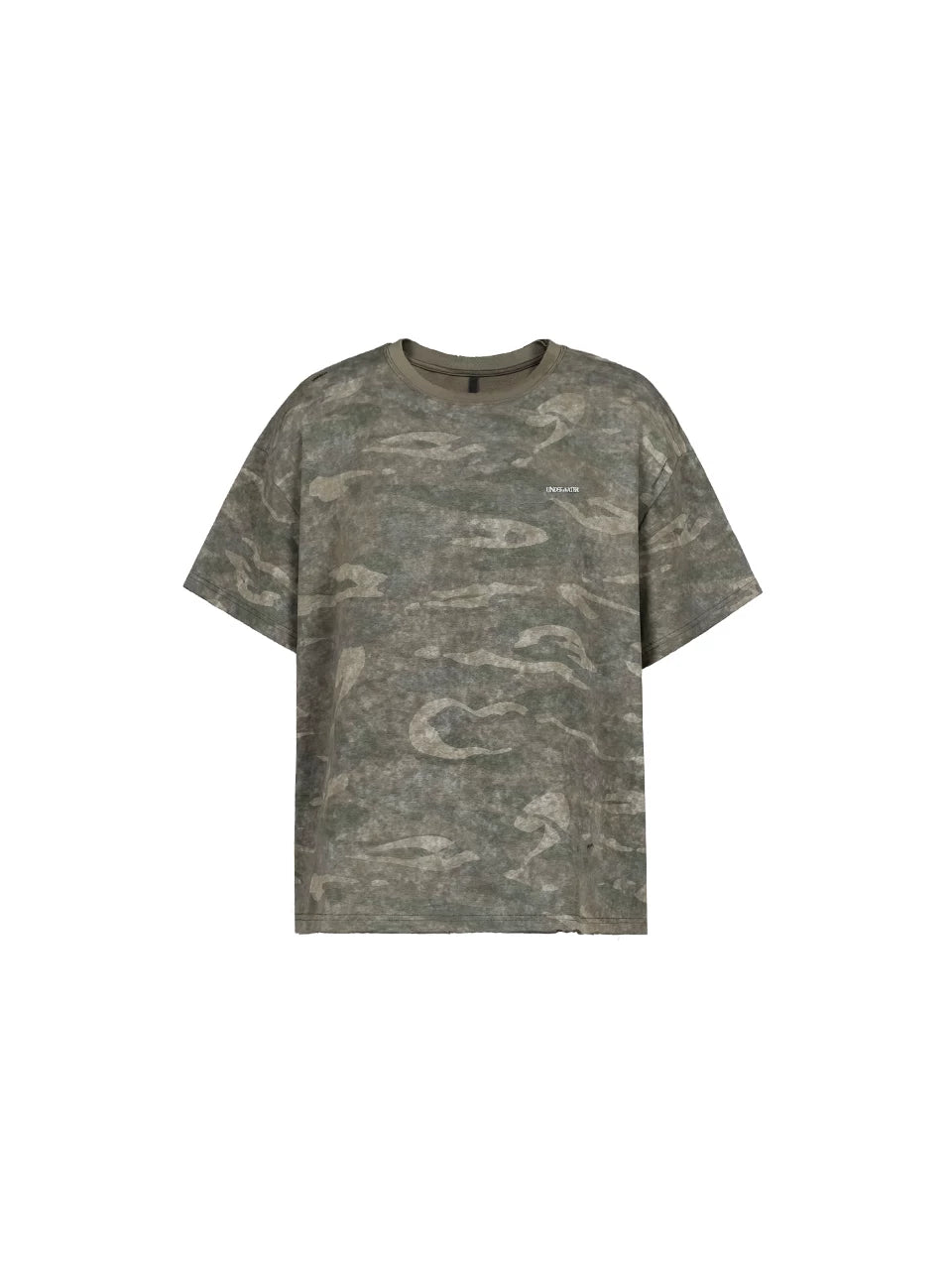 K.I.A. Hand-Cut Distressed Camo Tee